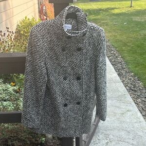 Calvin Klein Monochrome Houndstooth Coat